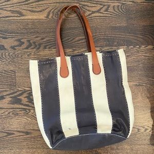 Henry Cuir Striped Leather Shoulder Bag